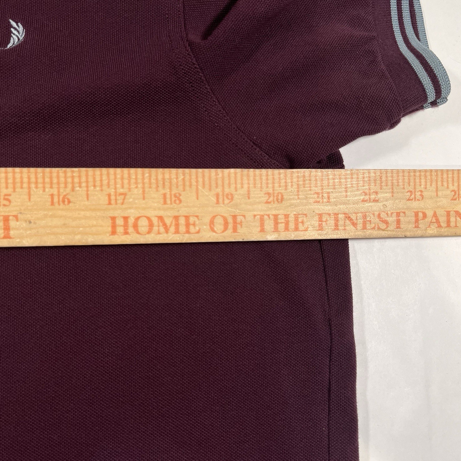 Fred Perry M3600 Twin Tipped Pique Polo Shirt Mens XL Oxblood Sky Blue Ska Oi