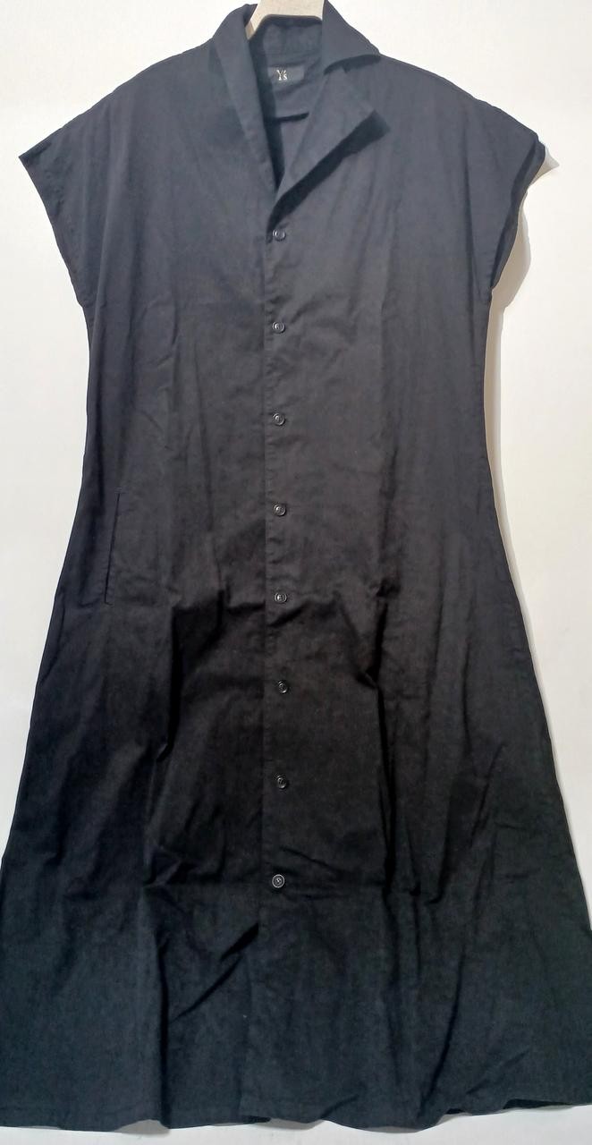 Y’S Cotton Twill Garment Dye French Dress Women’s M Size 50in Length