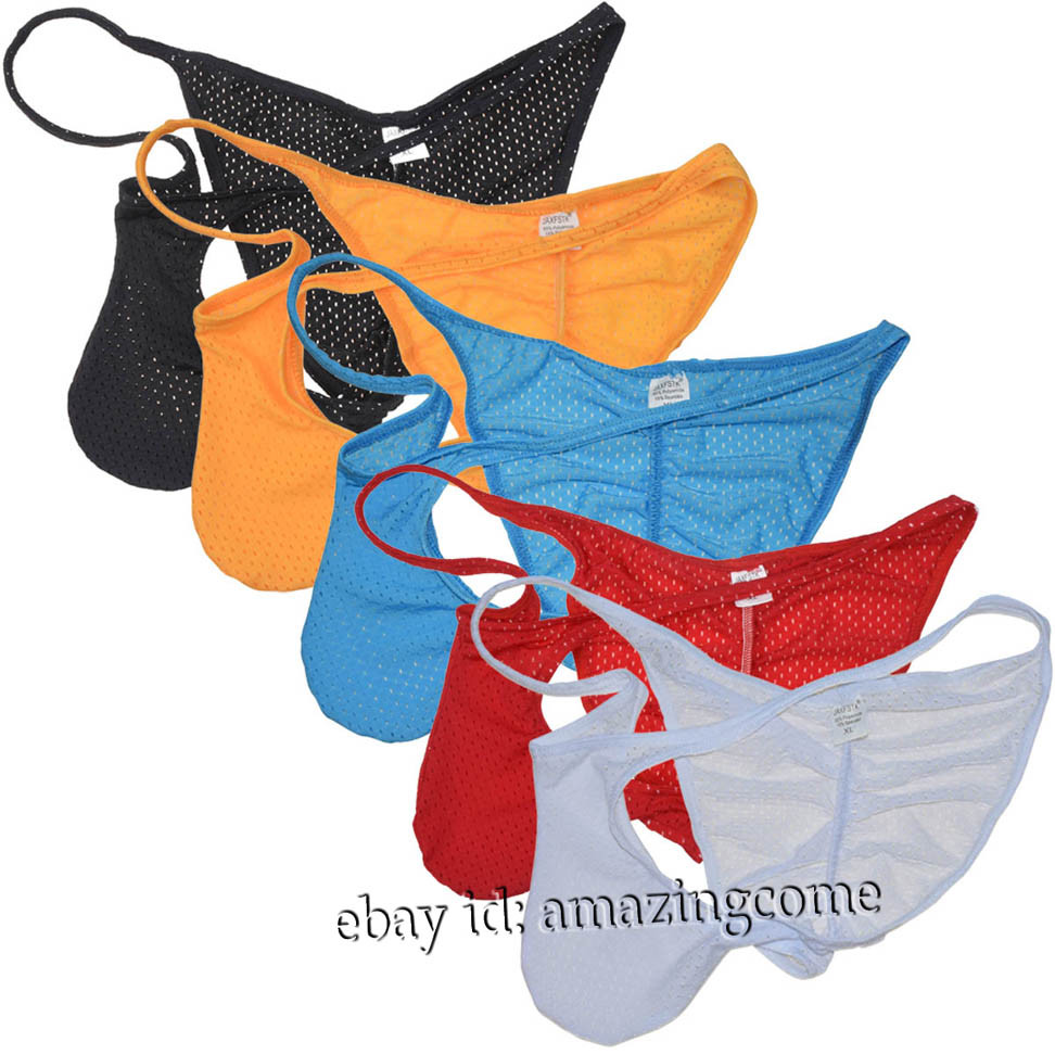 Men’s Micro Gathered Rio Cheeky Briefs Underwear Brazilian Pucker Bikini Briefs