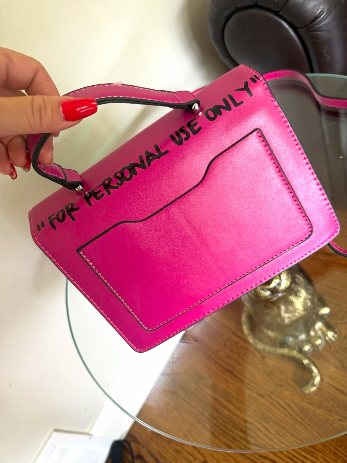 OFFWHITE Flap Crossbody Bag w/ Adjustable Strap