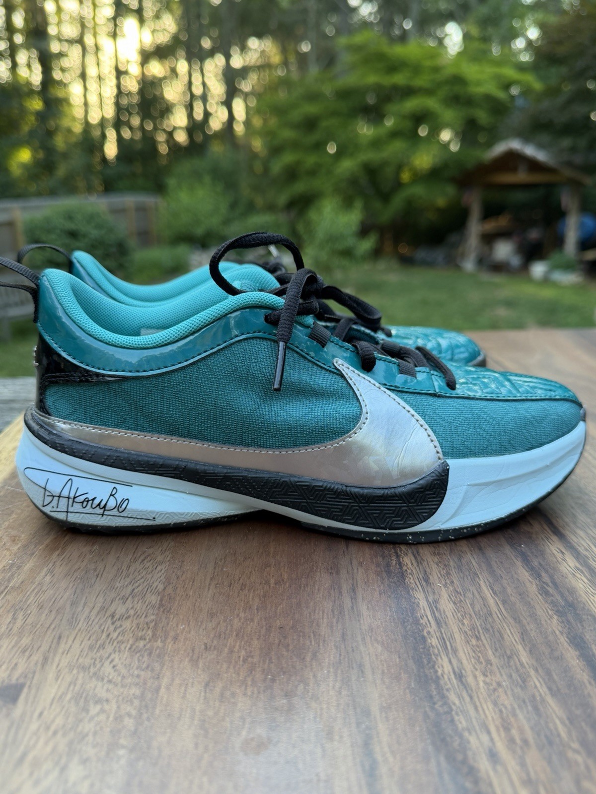 Nike Zoom Freak 5 (GS) All Star Basketball Shoes FN1356-300 Giannis Teal Youth 4