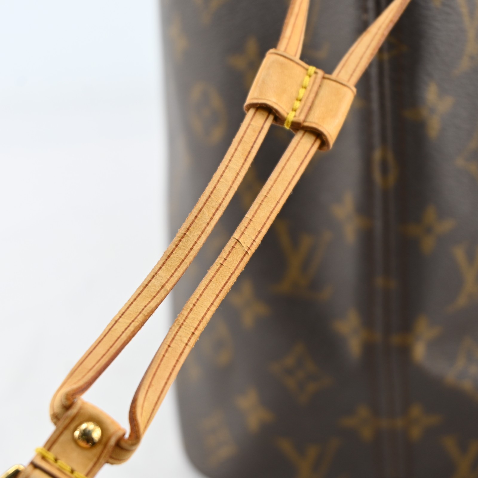 Louis Vuitton Monogram Neverfull MM Leather Fabric Brown Tote bag C1946GA806