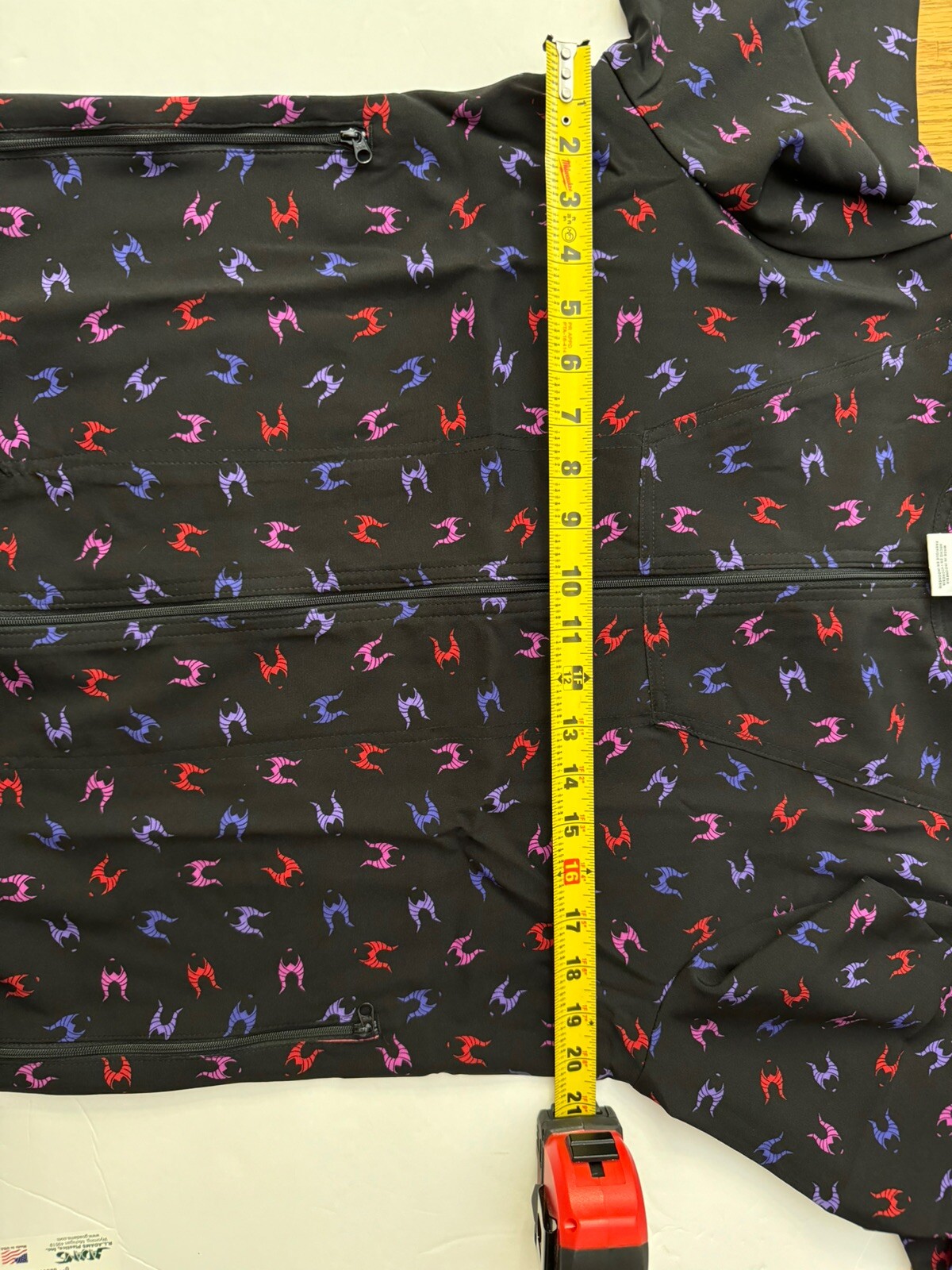 Disney Villains Malificent Sz S Packable Full Zip Scrub Jacket New