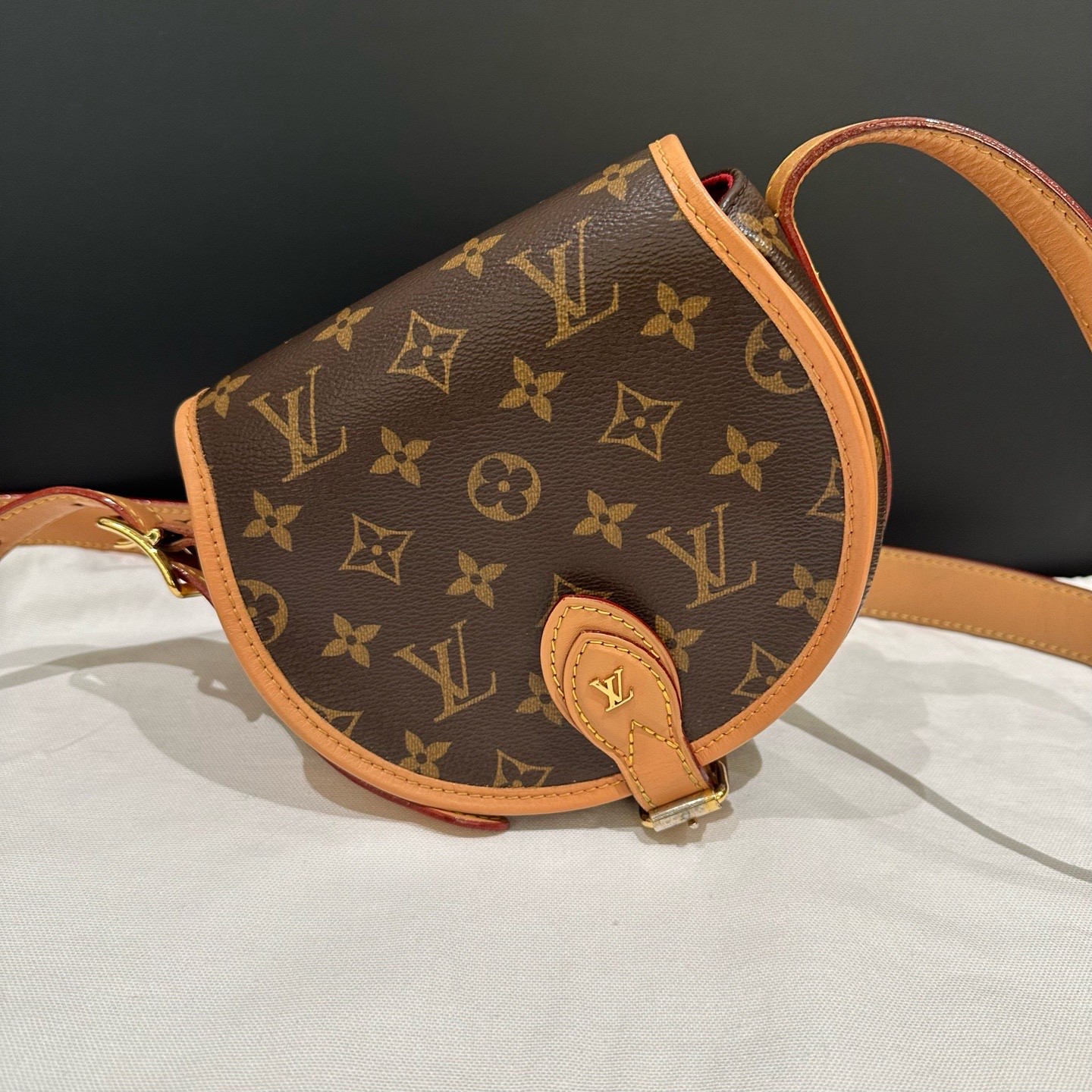 Louis Vuitton Pre-Owned Authentic Saddle Bag Monogram Free Tracked Shipping