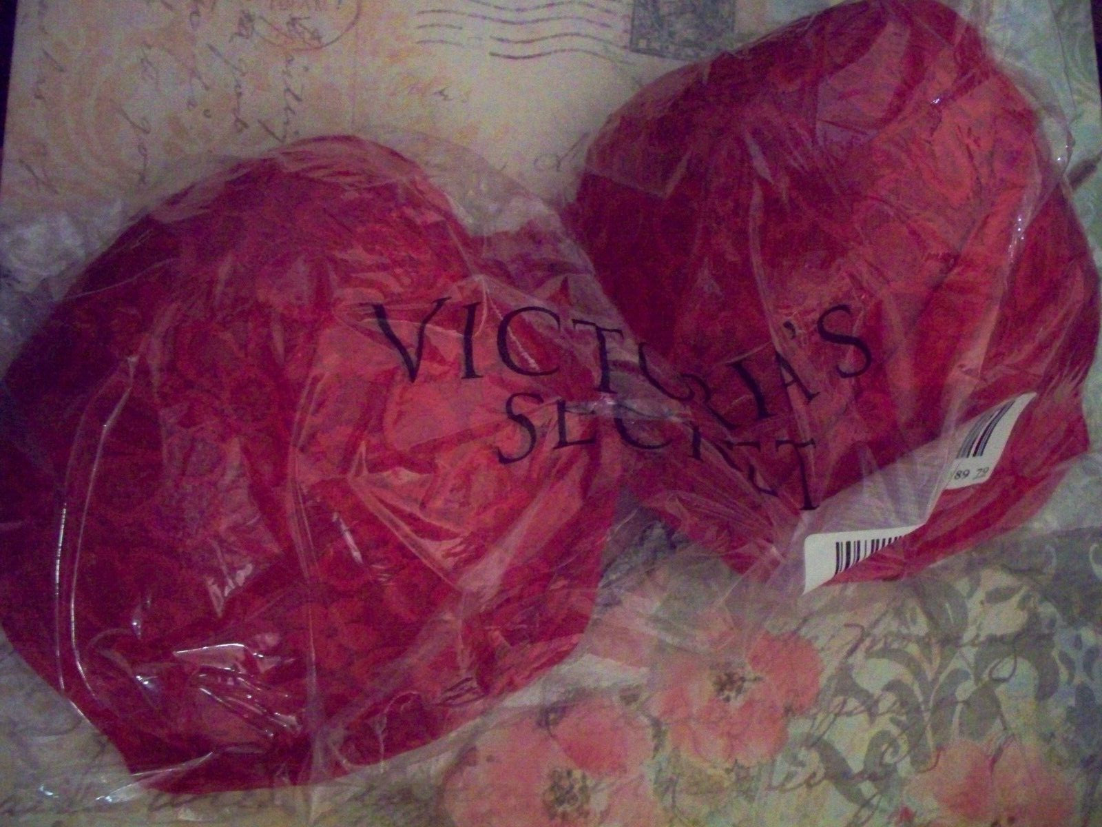 38D Red FLORAL LACE w Mesh Wings Extreme Lift Victorias Secret Plunge PU UW Bra