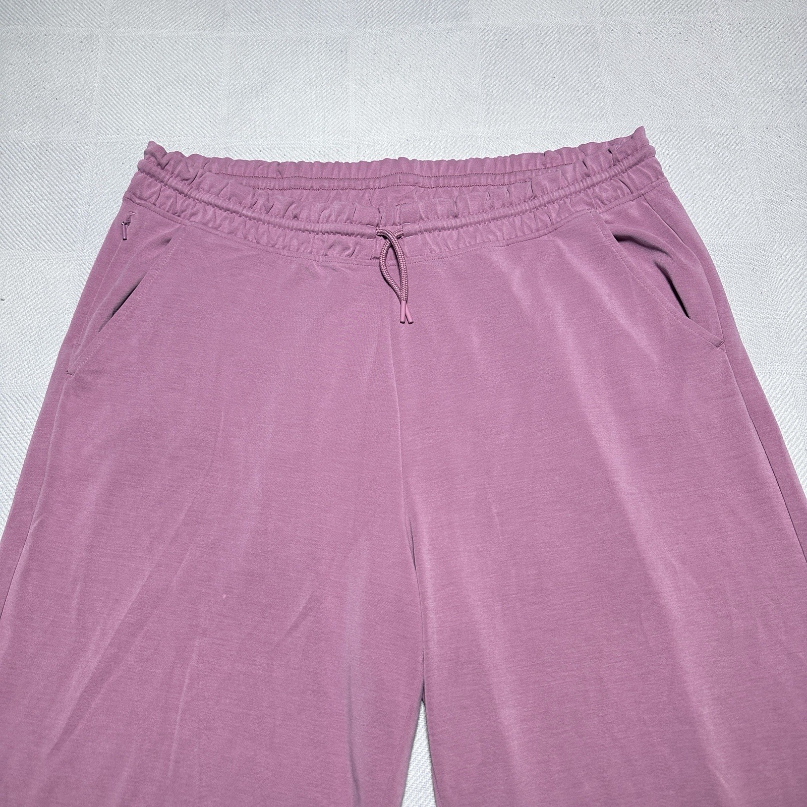 Athleta Seasoft Straight Pants Womens 2X Pink Wide Leg Crop High Rise Silky Soft