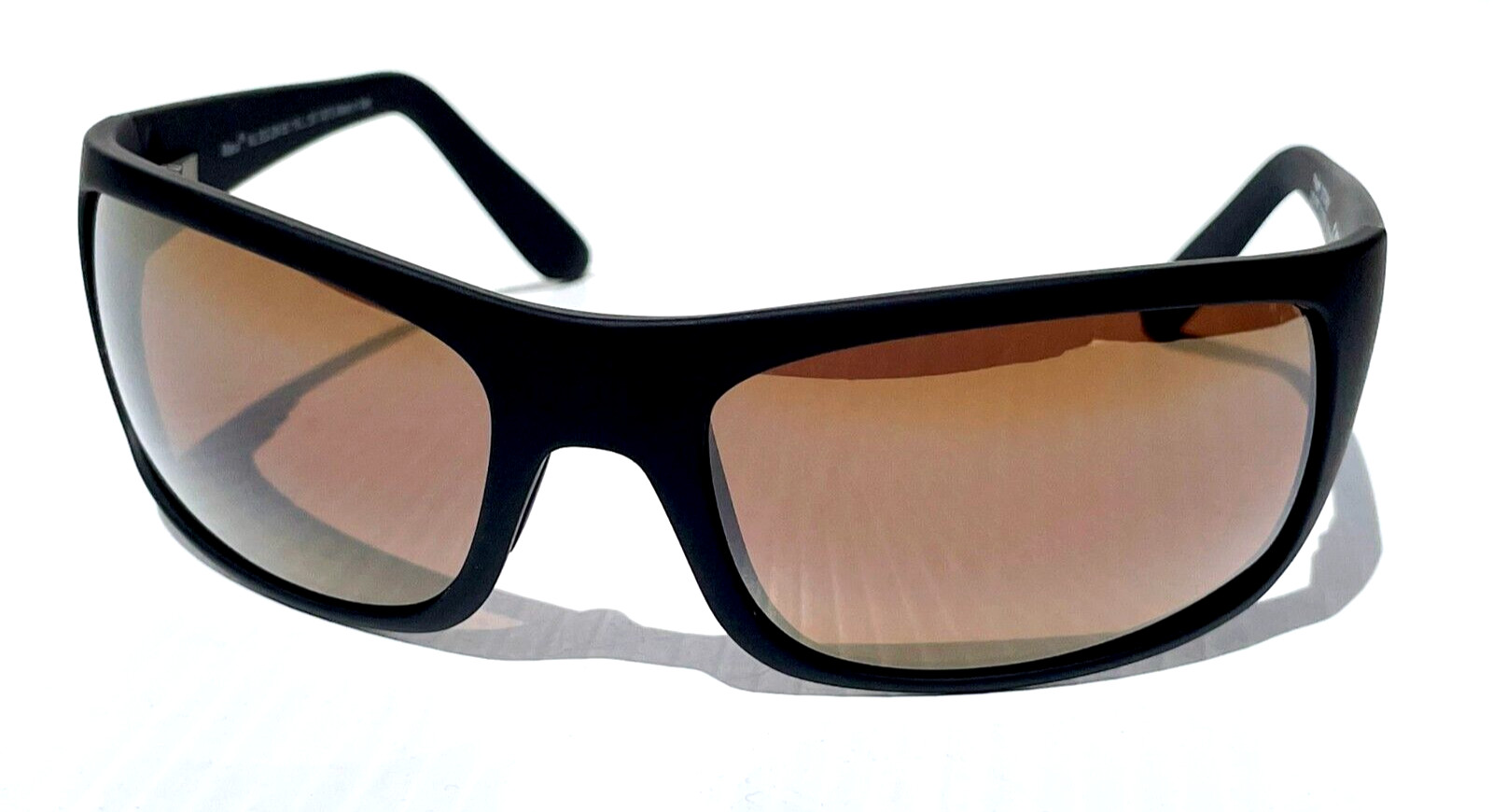 NEW Maui Jim PEAHI Matte Black Rubber POLARIZED Bronze GLASS Sunglass H202-2M