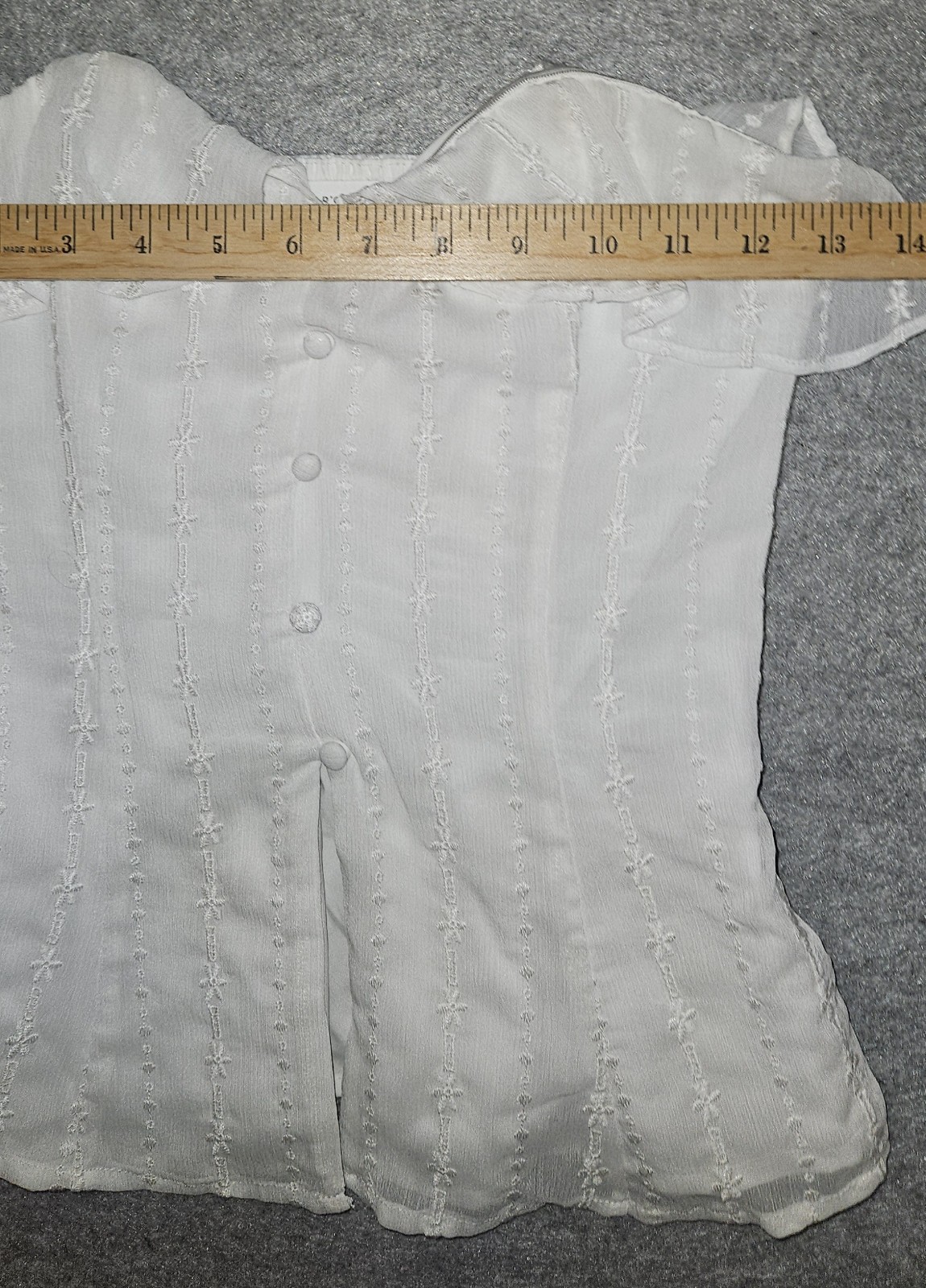 ALTAR’D STATE Corset Top Womens XS White Eyelet Off Shoulder Smocked Peplum Boho