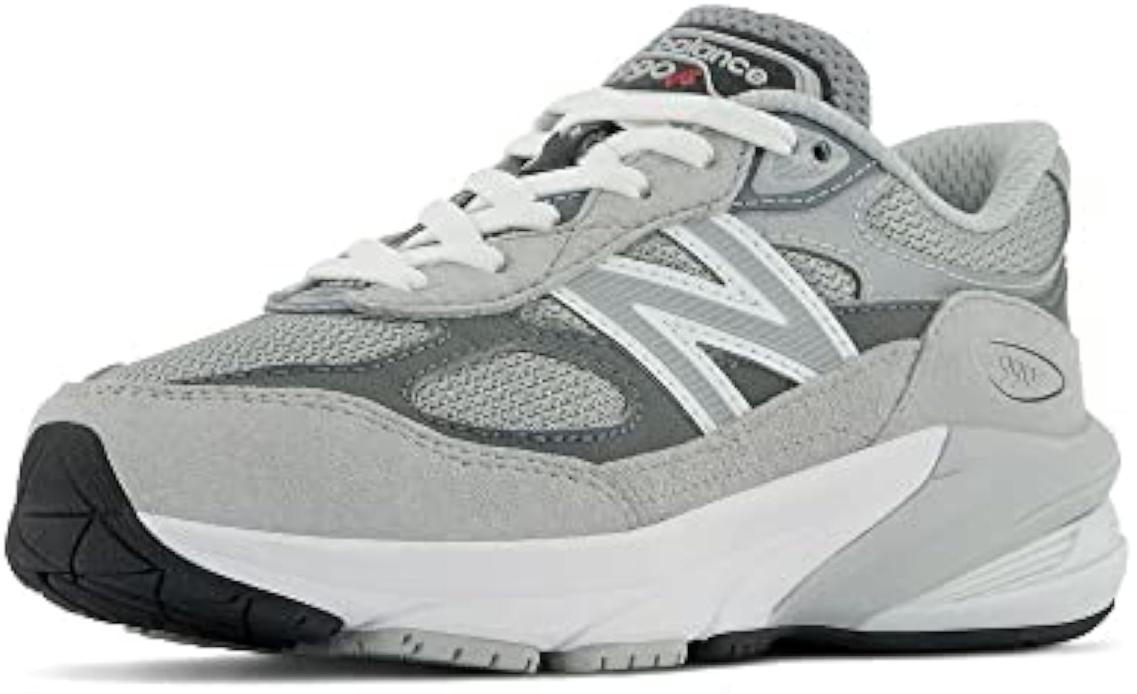 New Balance Boy’s 990 V6 Lace-up Sneaker, Grey/Silver, 13.5 X-Wide Little Kid –