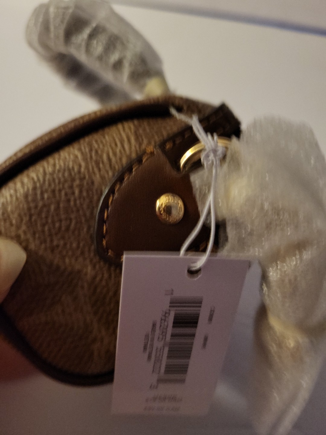 Coach Mini Rowan Bag Charm Brown N Tan NWT