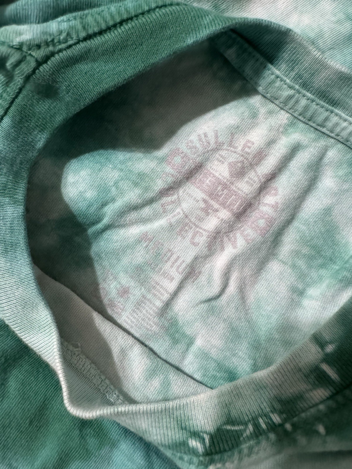 Sullen Men’s M Green/White Tie-Dye Tiger Graphic Logo Long Sleeve Crew Tee