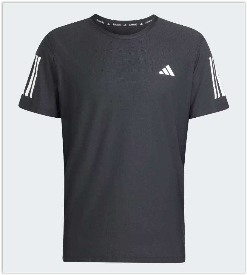 NWT adidas Mens Own the Run B Tee Running Lightweight Reflective Black IN1500 XL