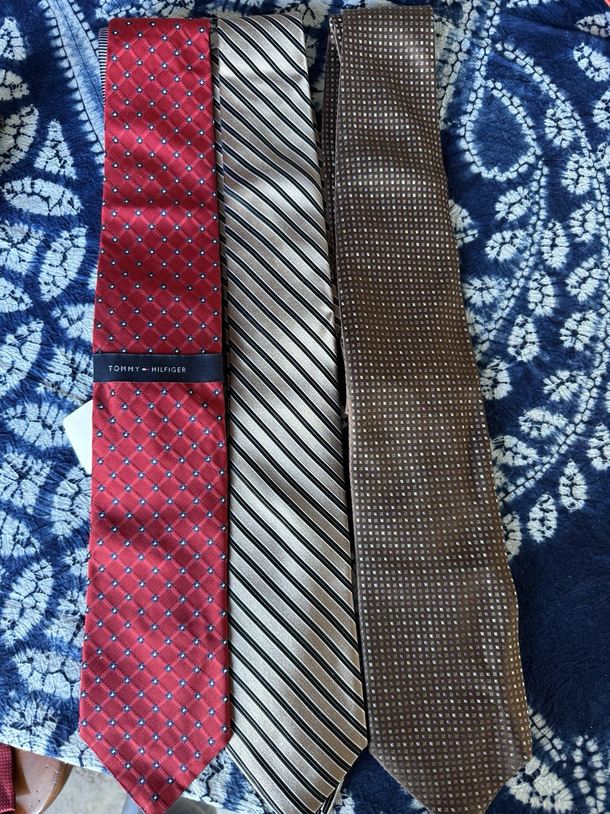 3 Designer Men’s Ties, Michael Kors, Tommy H, Calvin Klein