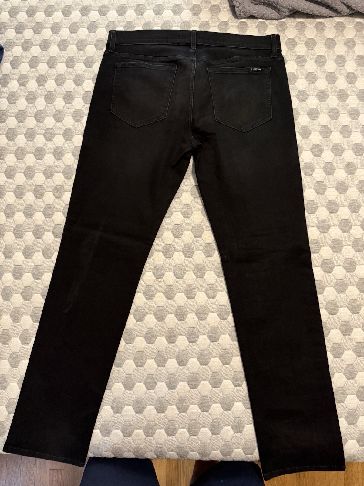 Joe’s Men’s Black Slim Straight Jeans Dark Wash Cotton Denim Mid Rise Sz 36