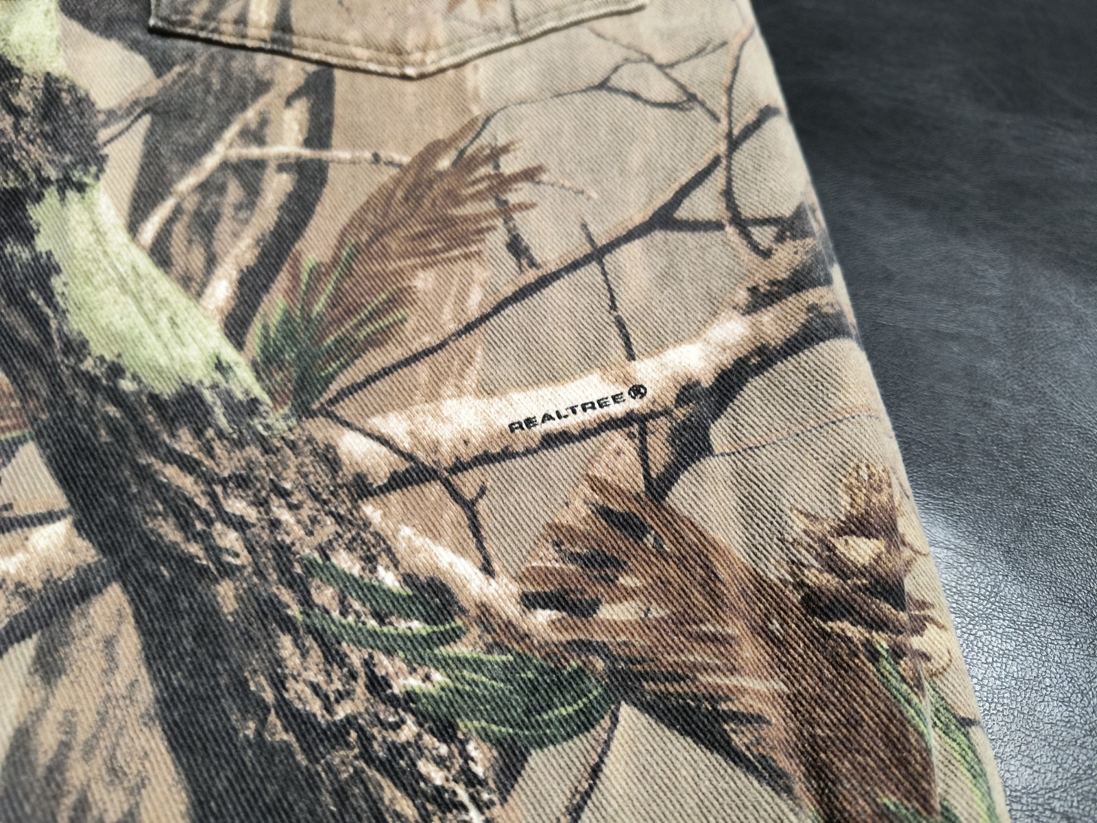Wrangler Mens Camo Pants Real Tree Double Knee Hunting Fishing VTG 38×32