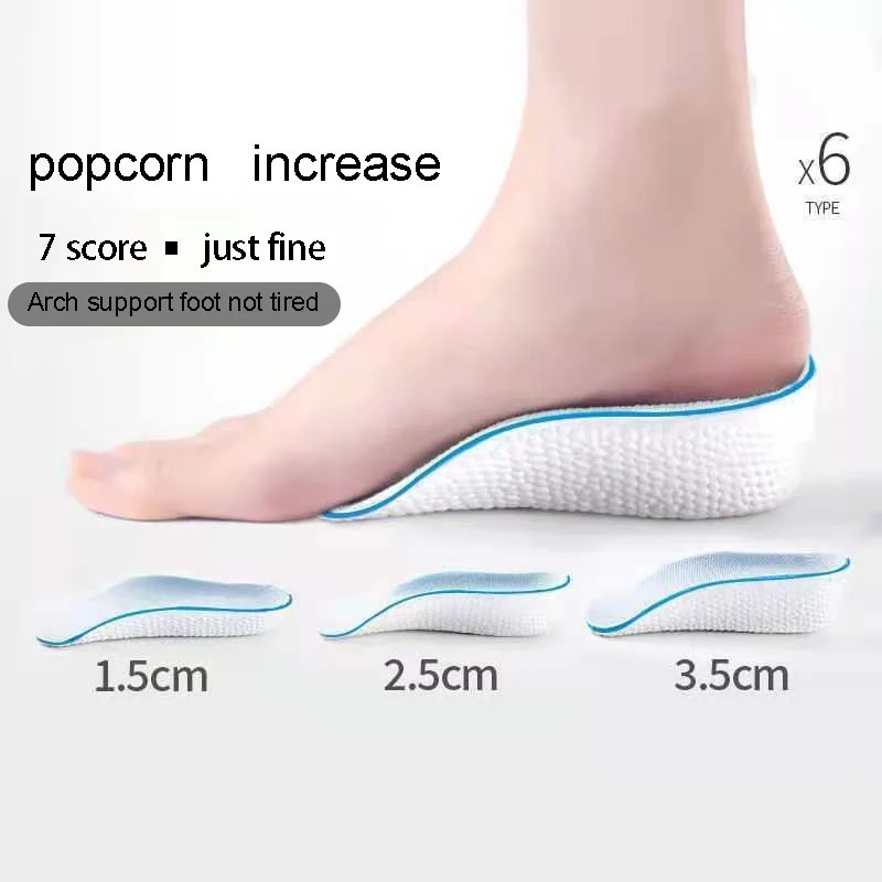 Men Women Invisible Height Increase Insoles Heel Lift Taller Shoe Inserts Pad US