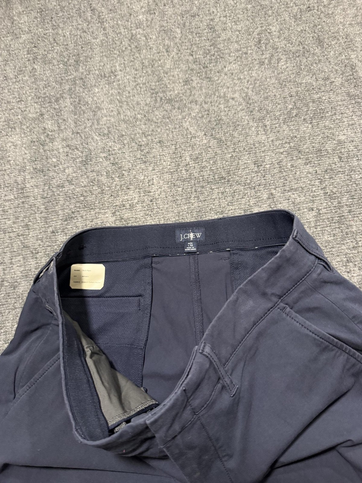J Crew Tech Pant Pants Mens 31×32 Blue Athletic Fit Stretch Chino Casual