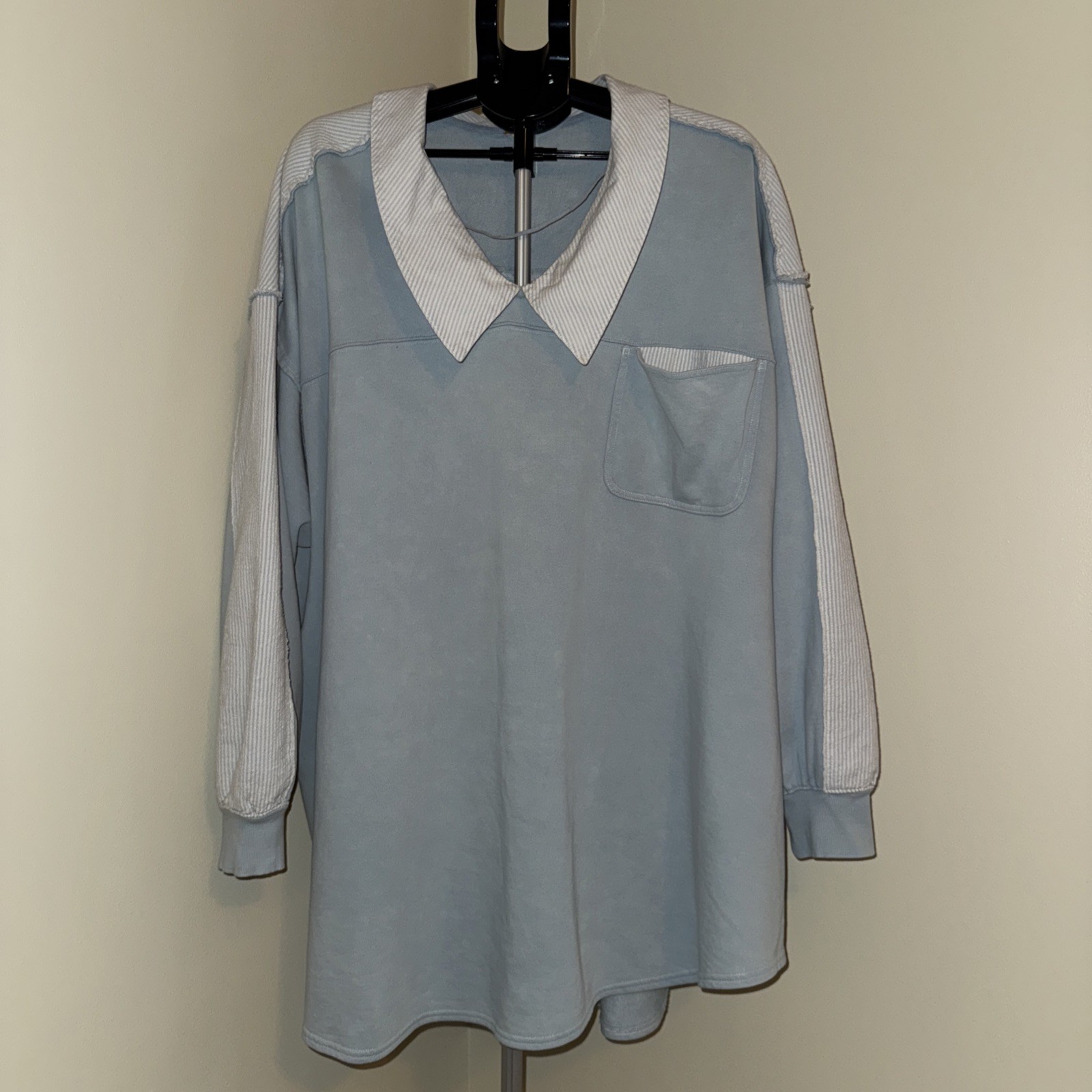 Free People Madeleine Sweatshirt Pullover Top Oversized Slouchy Sz XL NEW 277395