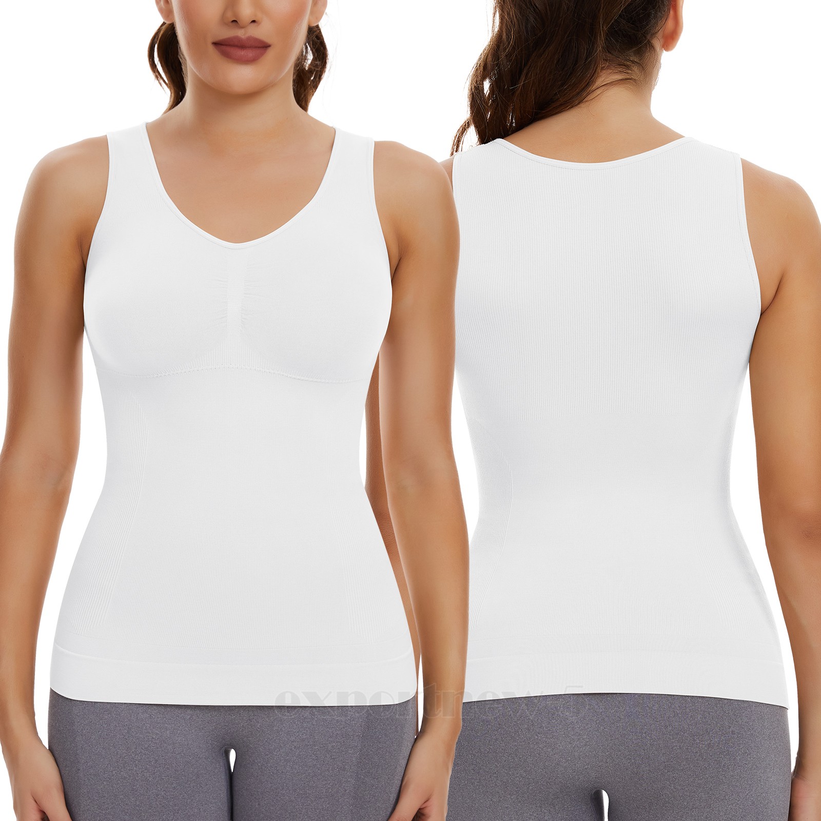 Women’s Cami Shaper Tummy Control Padded Bra Camisole Cami Compression Tank Top