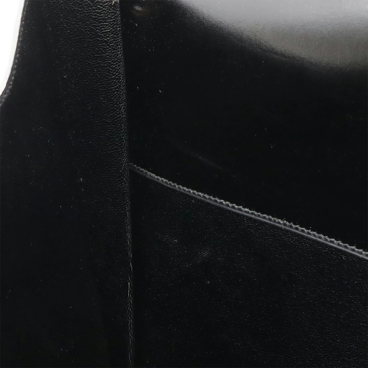 HERMES Kirius Clutch Business Bag Box Calf Leather Black Dust Bag Included