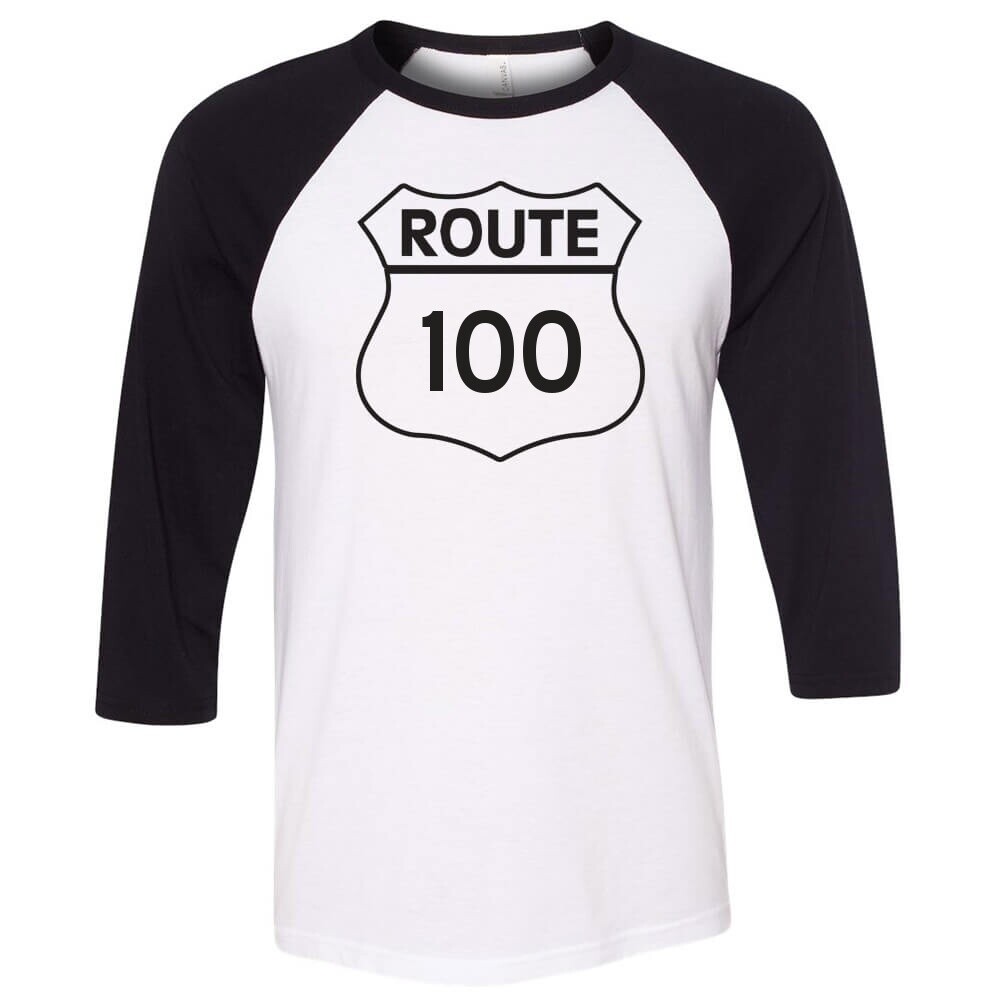 Custom Route Sign Shirt Personalized Highway Sign Baseball Raglan Tee