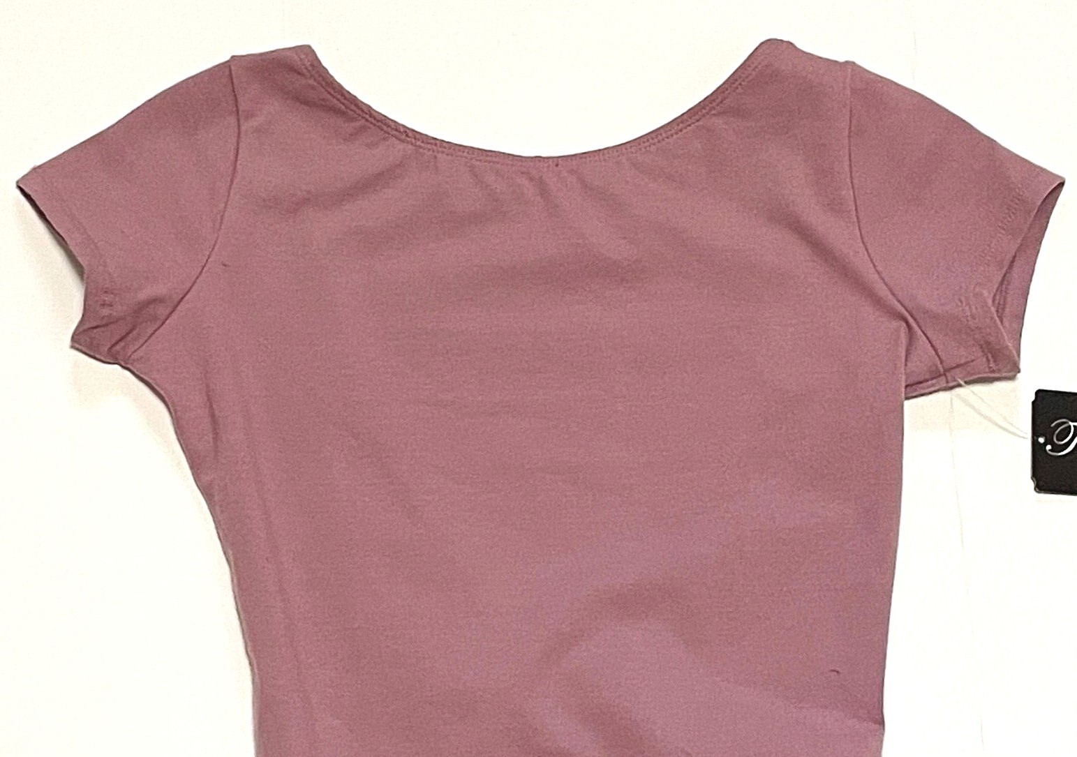 Theatricals Dancewear Leotard Bodysuit SS Deep V-Back TH5559 Mauve New Nwt Women