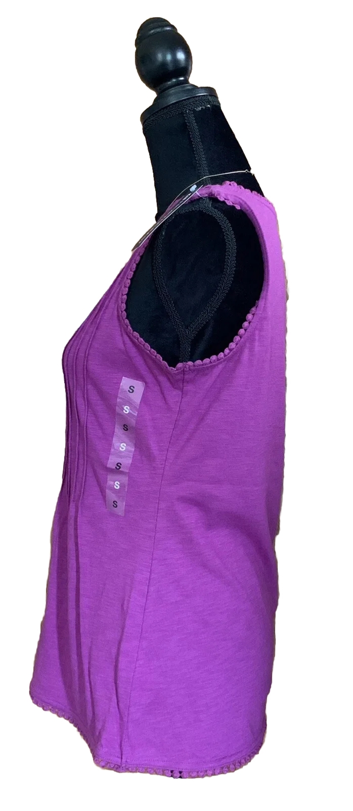 Northcrest Womens Shirt Size Small Spring Violet Purple Tank Sleeveless Top
