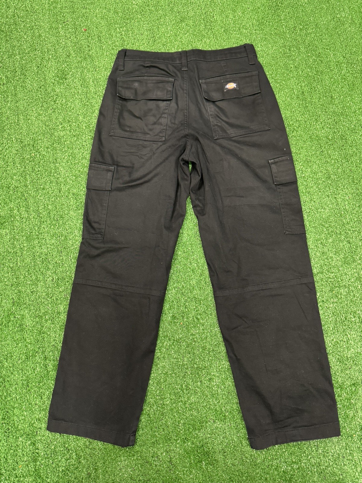 Dickies Cargo Pants Mens 26 R Black Relaxed Fit Canvas Workwear Utility Pockets