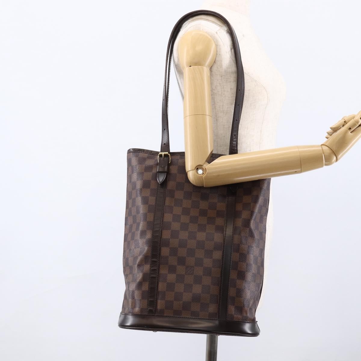 LOUIS VUITTON Damier Ebene Bucket GM Shoulder Bag N42236 LV Auth 173441