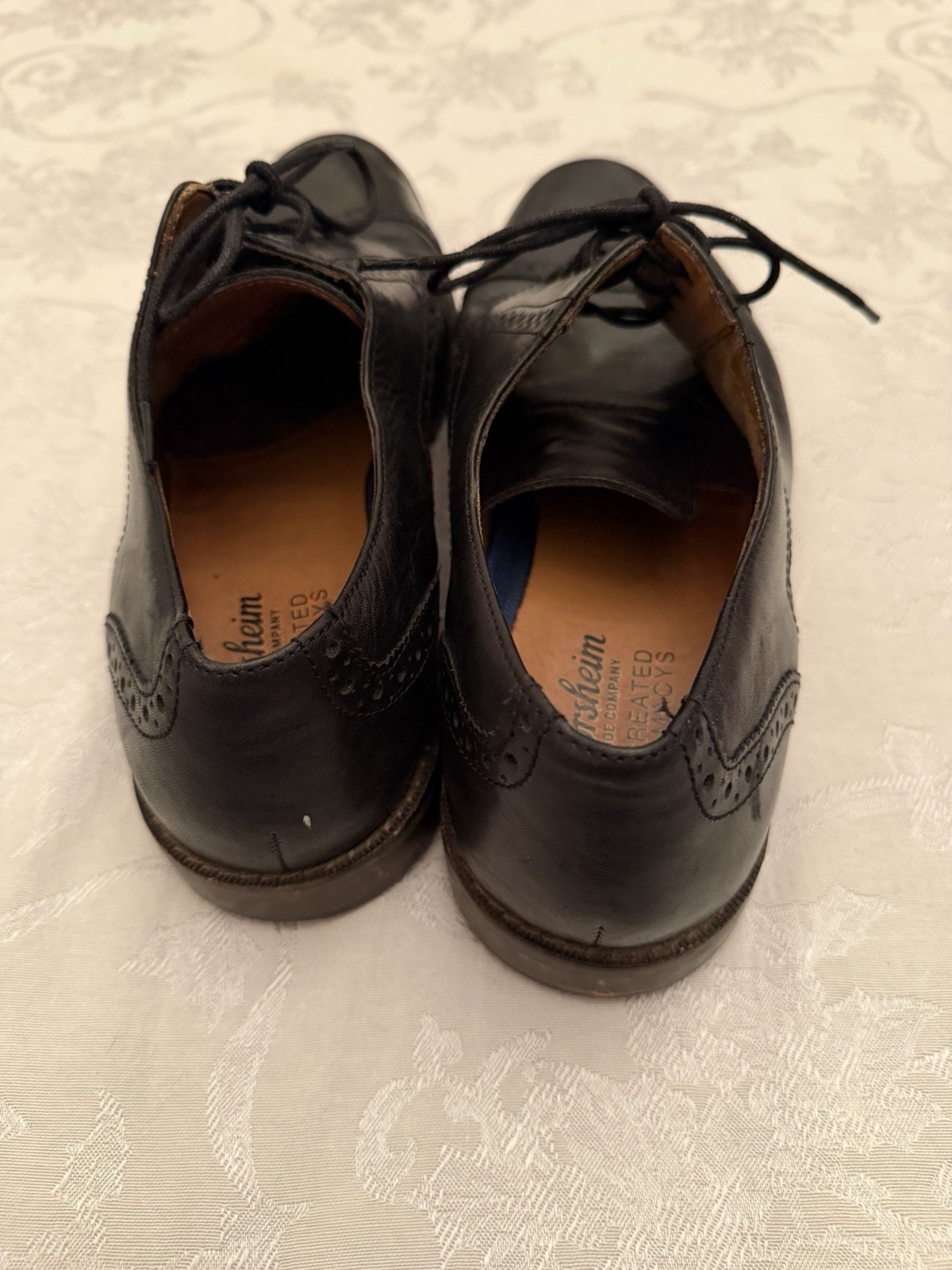 Florsheim Men’s Midfield Cap Toe Oxford Shoe With Broguing Black Size 10.5D