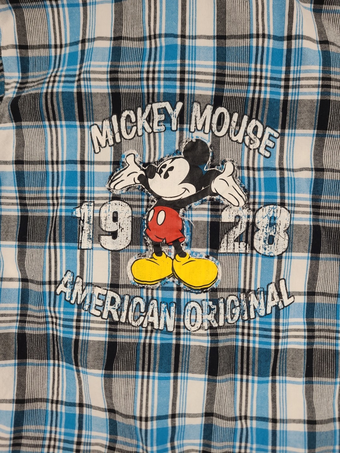Disney Parks Mickey Mouse Button Up Snap Shirt 24 Months Double Sided Graphics