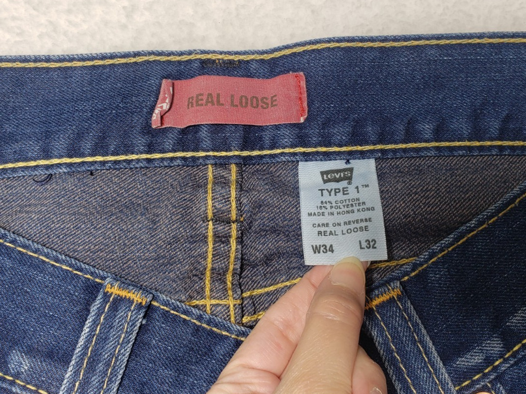 Levis Type 1 Real LooseJeans Red Tag Men’s Size 34 X 32 Denim Excellent Used Con