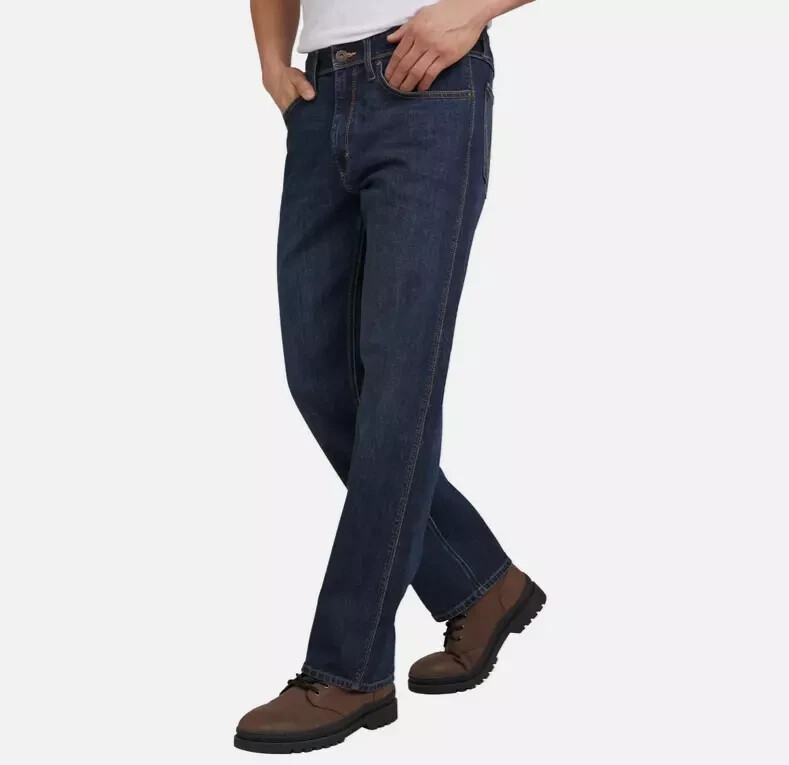 Wrangler Men’s Regular Fit Regular at Seat & Thigh Pants, Dark Blue, Size 34X34