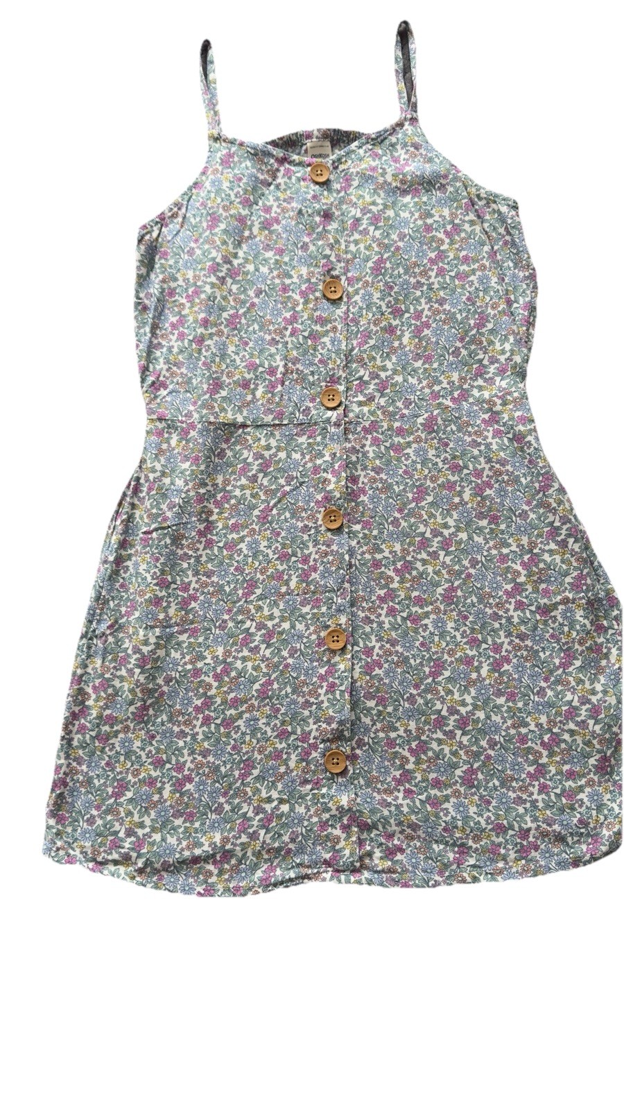 OshKosh B’gosh Girls Floral Button Front Sundress 12/12A Sleeveless Knee