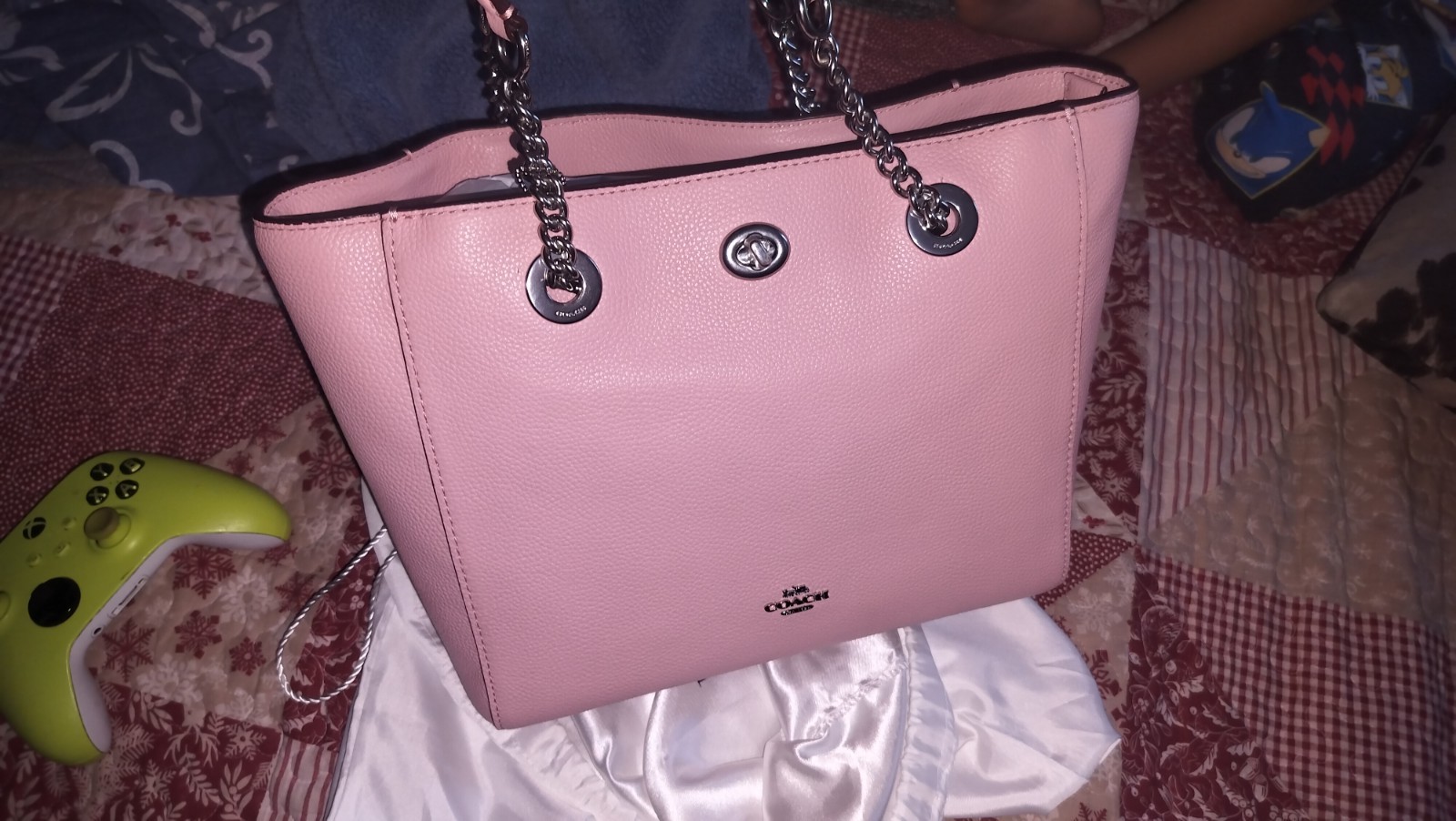 Coach Medium Pink Leather Shoulder Bag