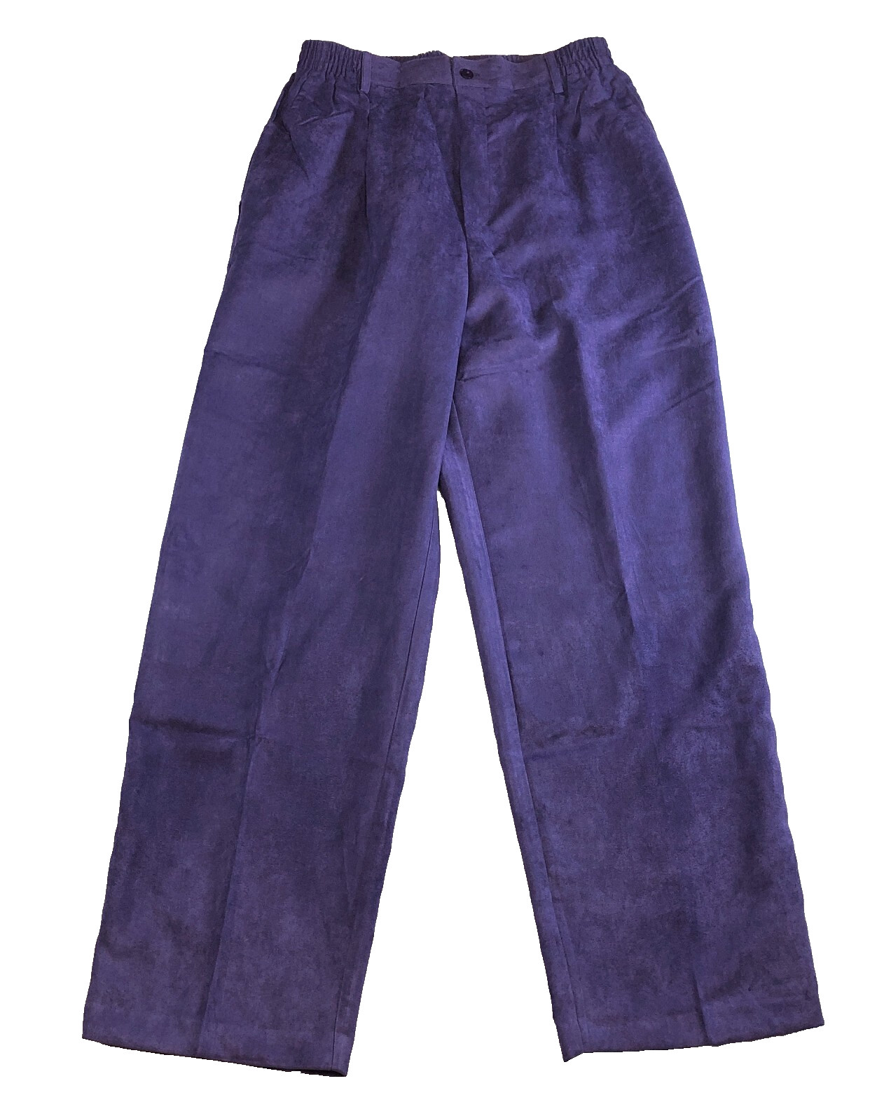 Maggie Sweet Womens Pants Sz M Purple High Rise Button Zip Fly Elastic Waist NWT