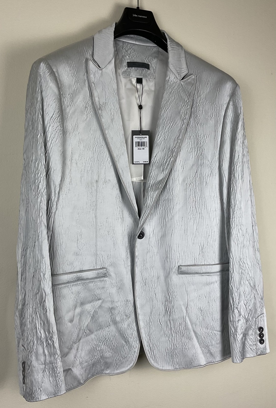 $1698 NWT New John Varvatos Collection Lynn Jacket Blazer EU58 US48