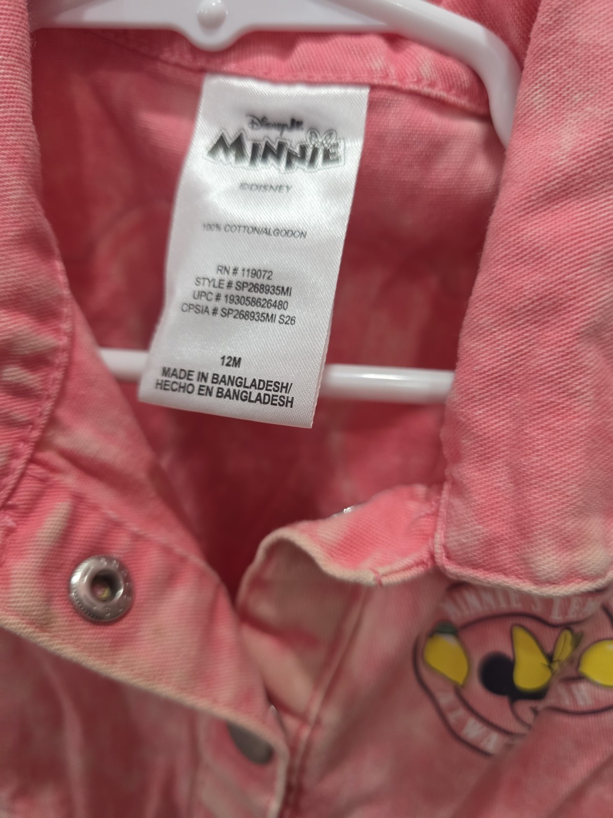 Disney Minnie 12 Month Romper