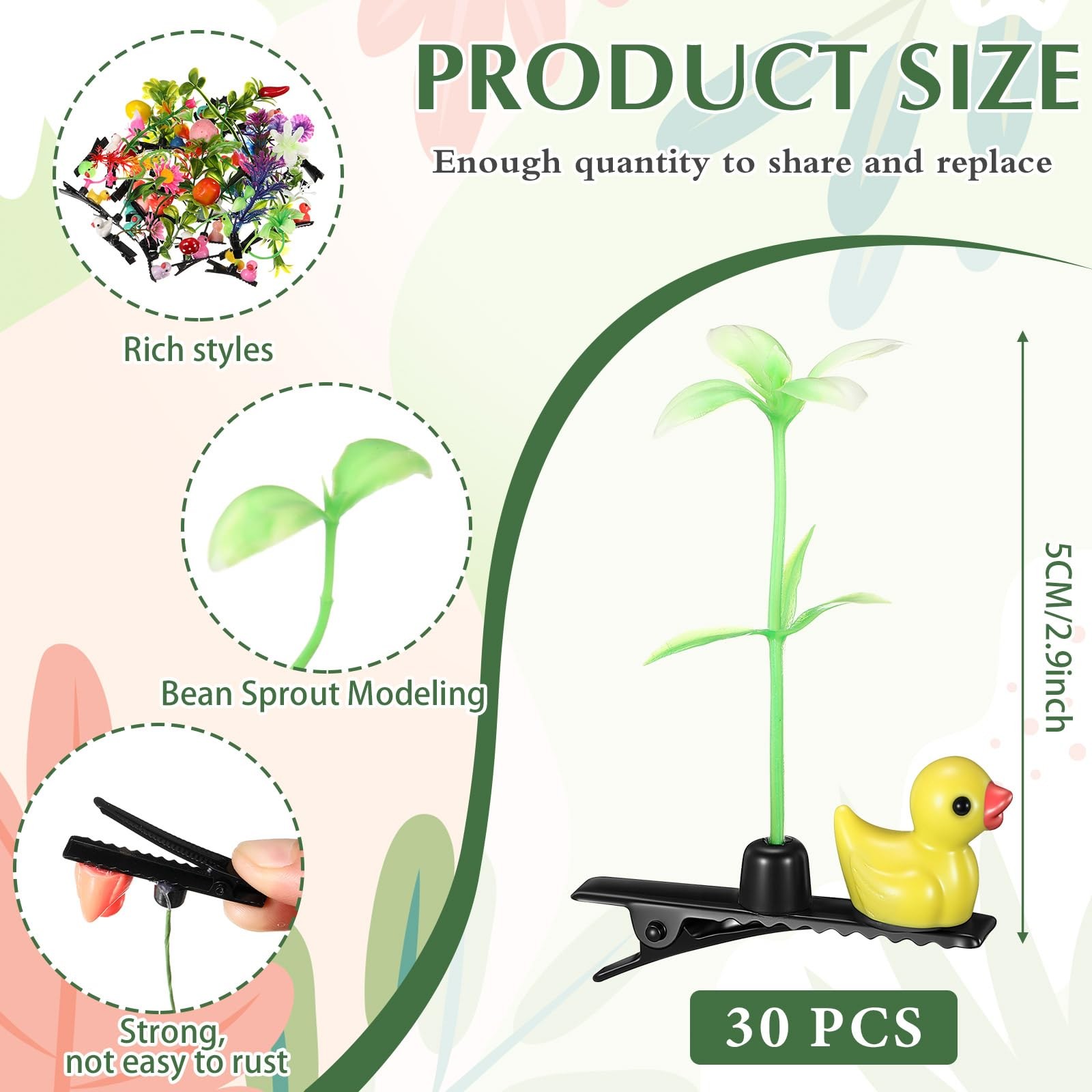 Tigeen 30 Pcs Rave Trinkets Festival Sprout 1 Count (Pack of 30), Multicolor