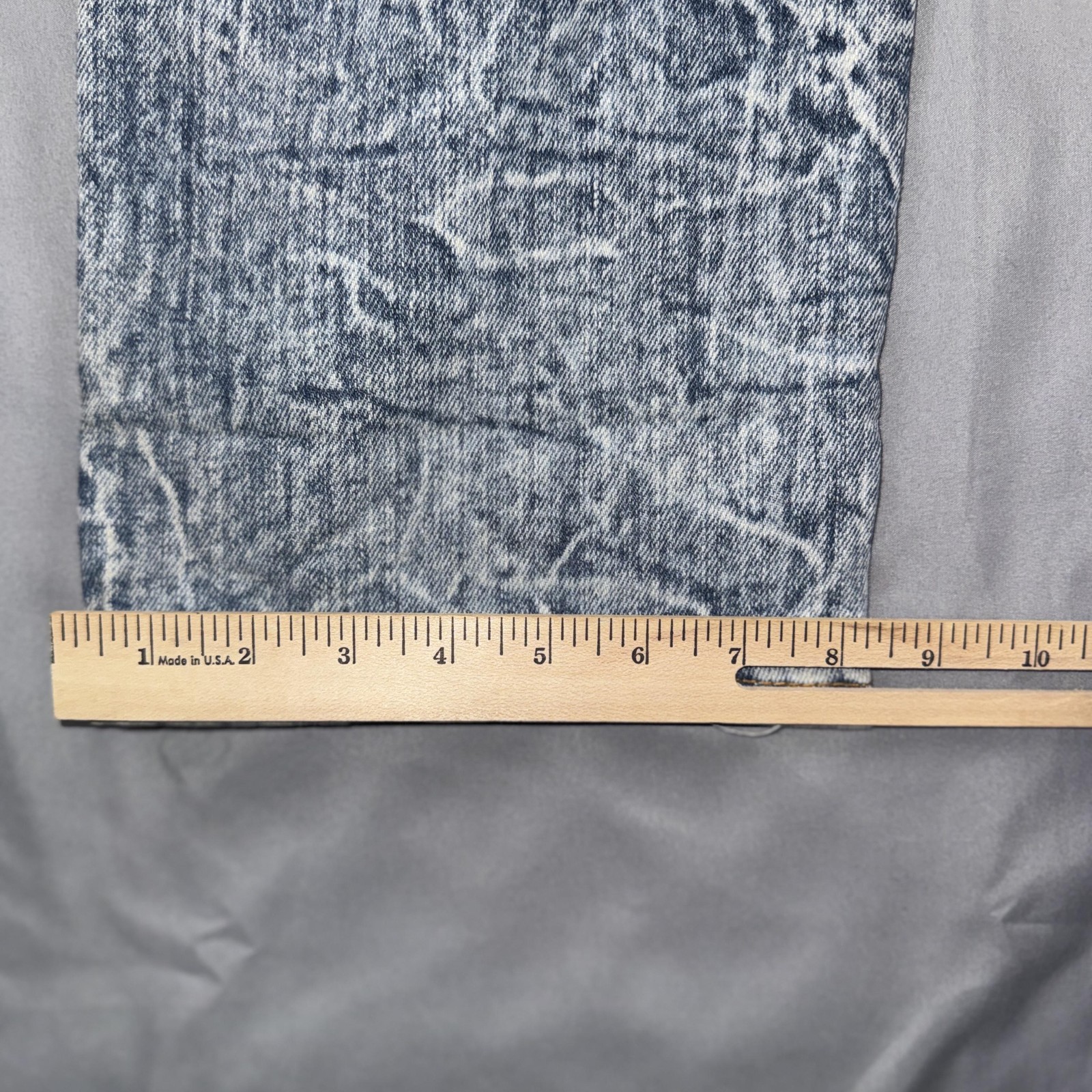 Rocawear Jeans Mens 32×32 Blue Acid Wash Moto Distressed Straight Denim Pants