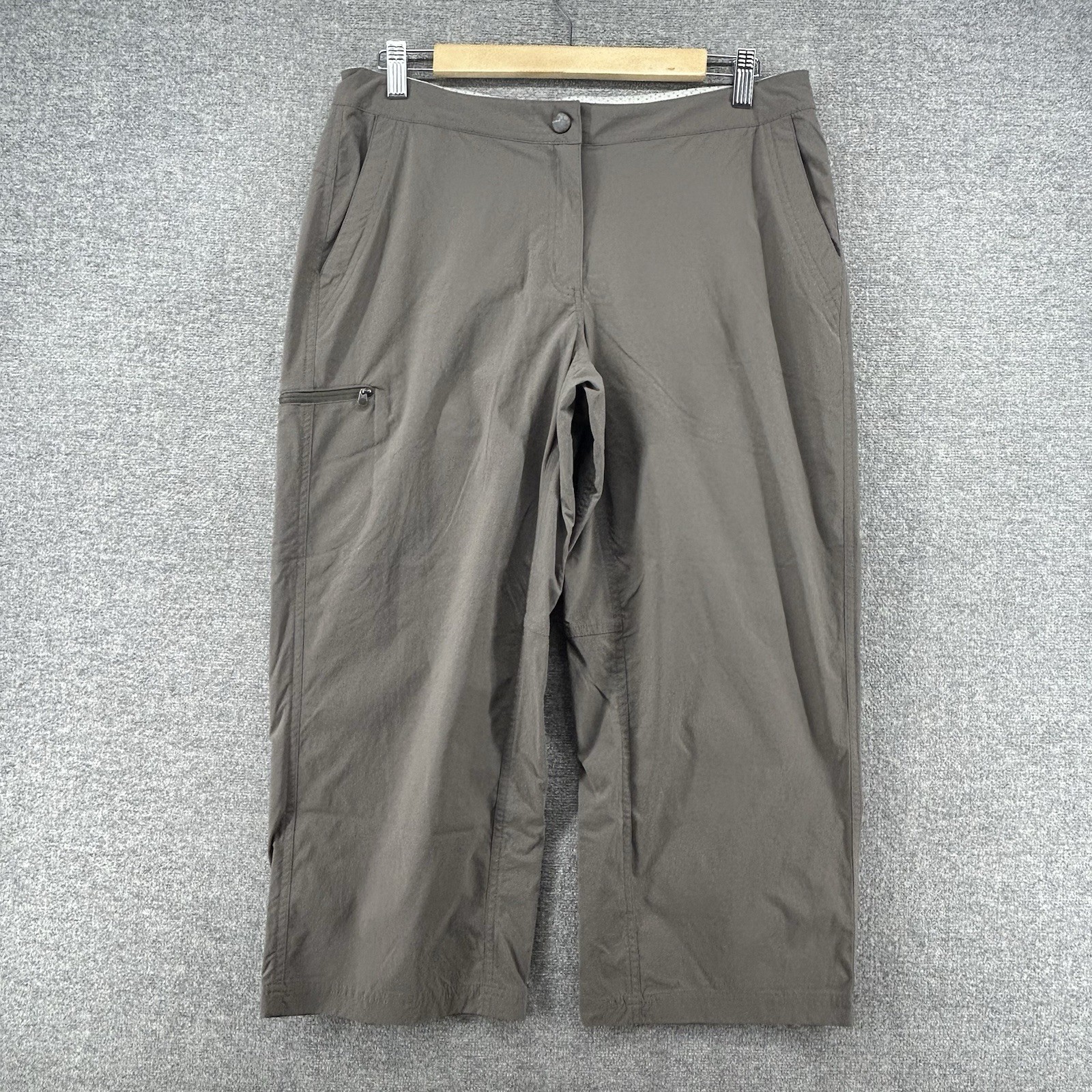 LL Bean Capri Hiking Pants Women Size 12 Reg Brown Outdoor