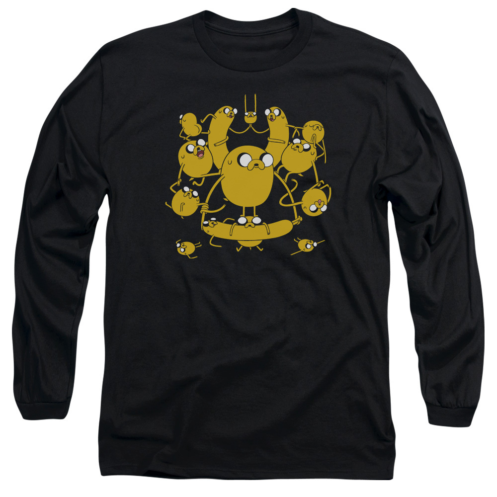 ADVENTURE TIME JAKES Licensed Adult Men’s Long Sleeve Graphic Tee Shirt SM-3XL