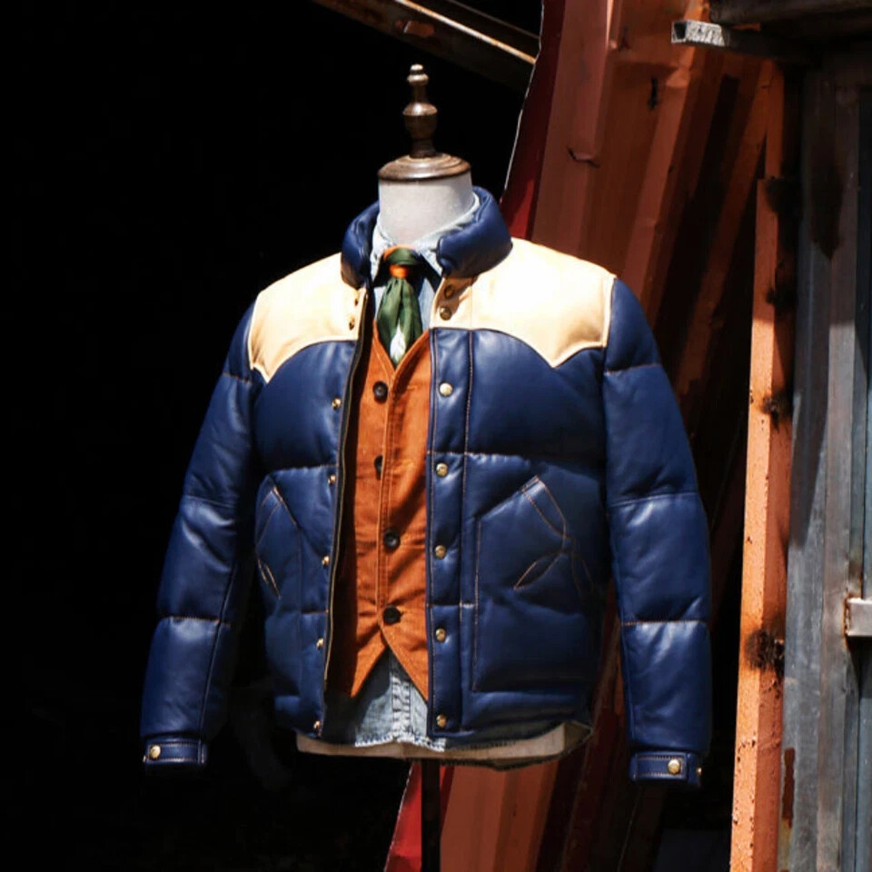 Men’s Puffer Bomber Real Lambskin Leather Quilted Bomber Jacket – Dual Color