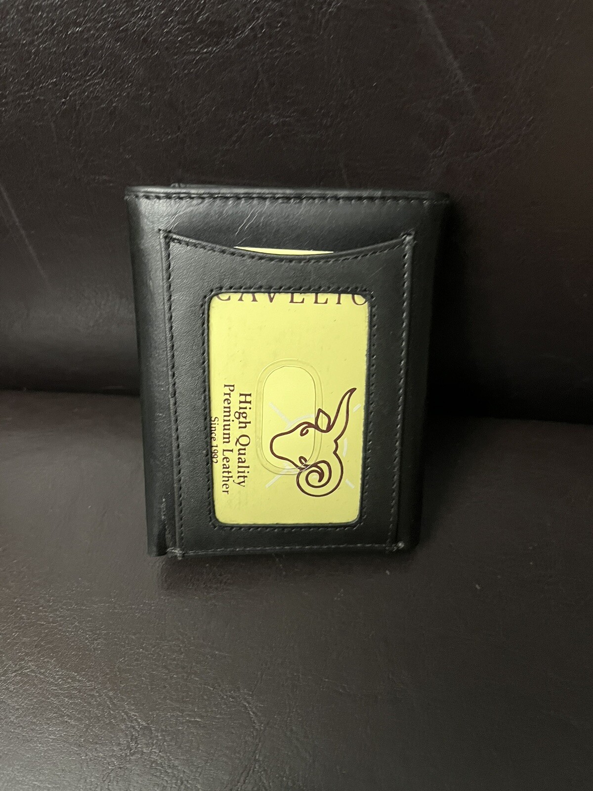 Cavelio Trifold Men’s Premium Leather Wallet Black or Brown