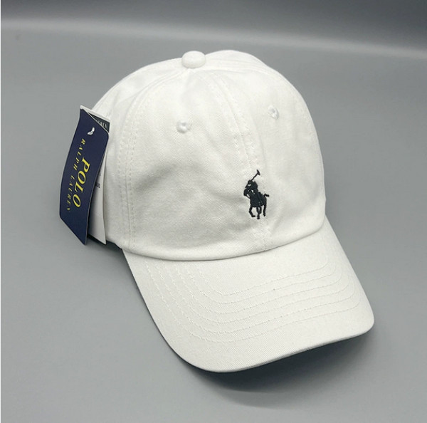 NEW POLO Cotton Chino Adjustable Buckled Strap Curved Brim Ball Cap