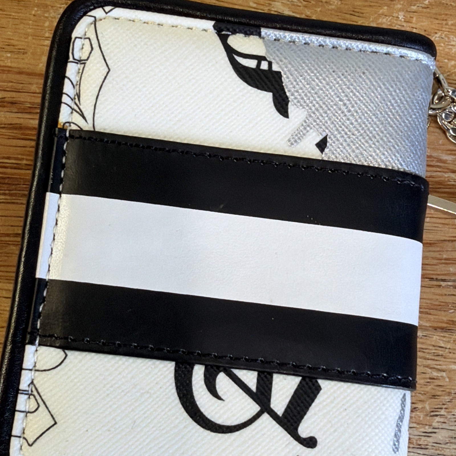 L.A.M.B Gwen Stefani Alchemy Key Chain Wallet Black And White Very Nice