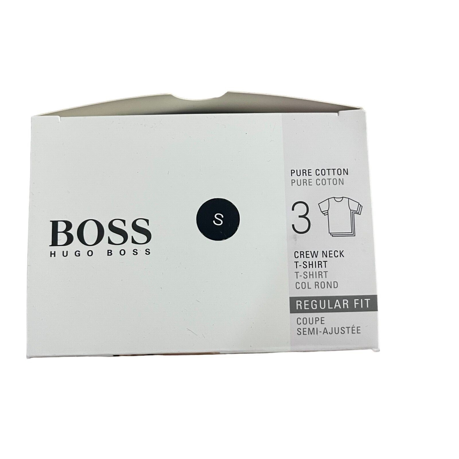 Hugo Boss Men’s 3-Pack Regular Fit Cotton Short Sleeve Crew Neck T-Shirt All Siz