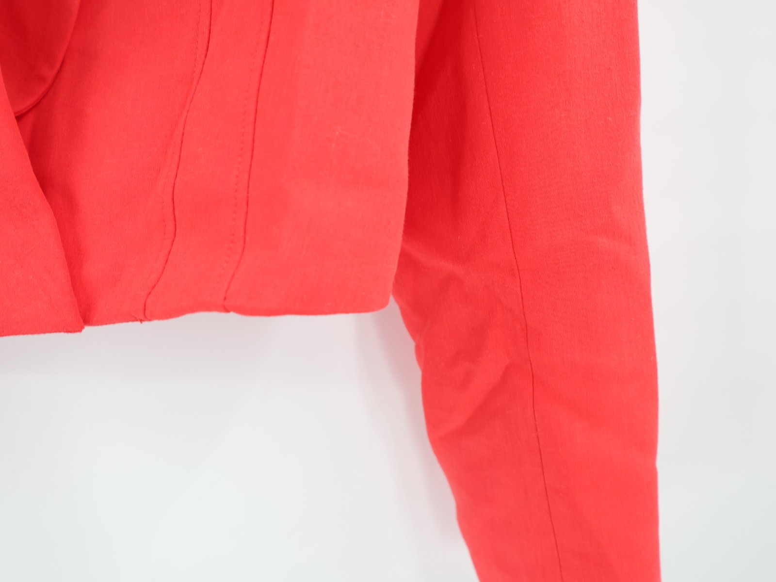 NWT Zara Blzaer womens XL Linen Blend Cropped Raspberry notch lapel trendy blog