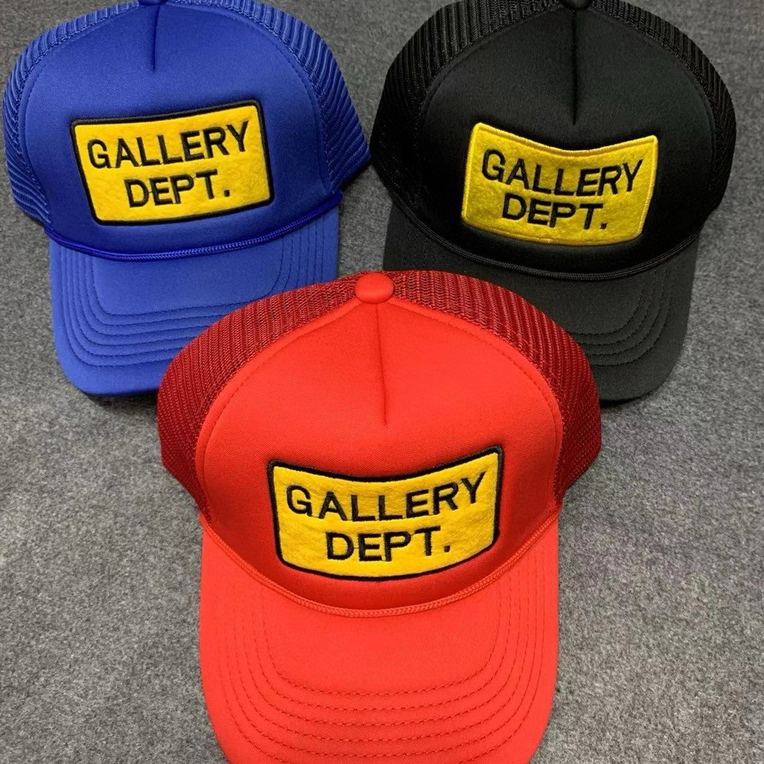 Gallery Dept Trucker Hat Printed Mesh Cap Multi‑Color Streetwear Casual Headwear
