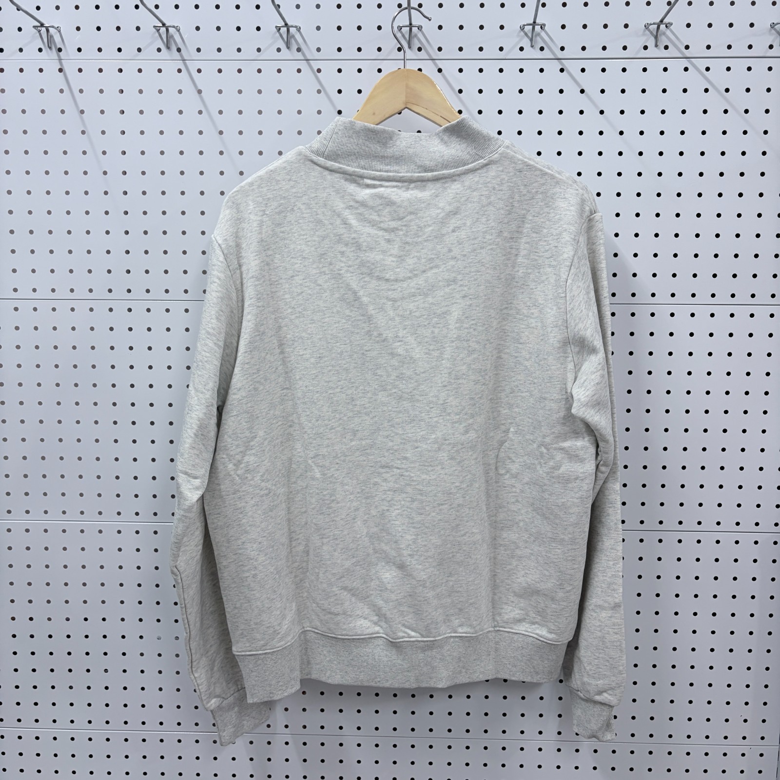 PARKE Heather Grey Mock Neck Applique Letter Sweatshirt Size S/M